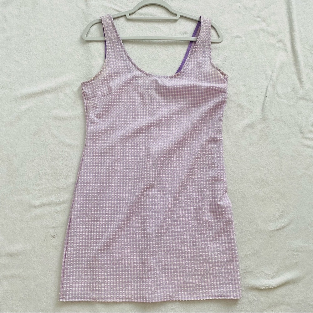 URBAN OUTFITTERS  GINGHAM MINI DRESS 💜🤍